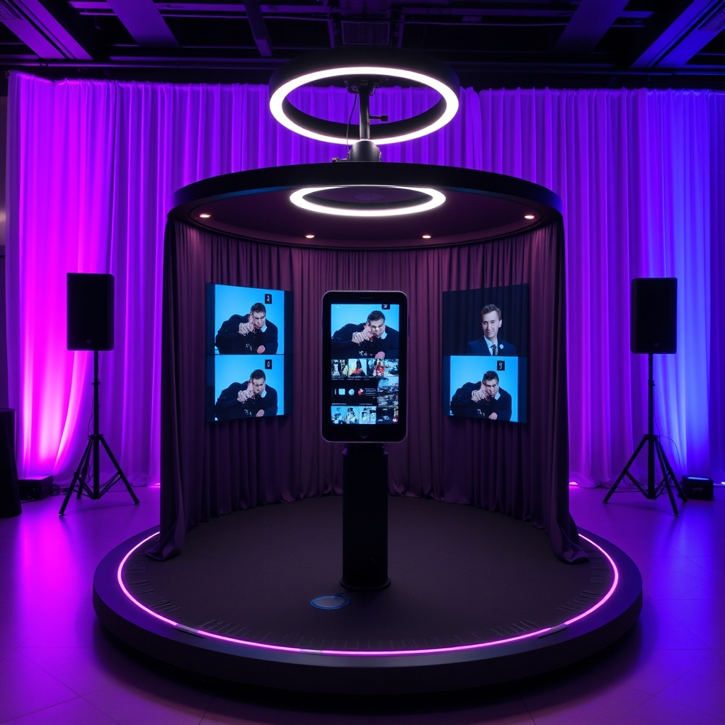 a 360 photo booth mood art