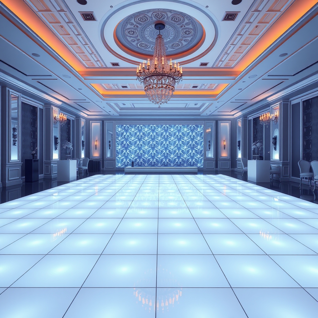 a lit dance floor mood art