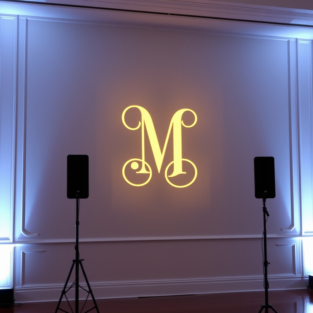 a monogram gobo mood art