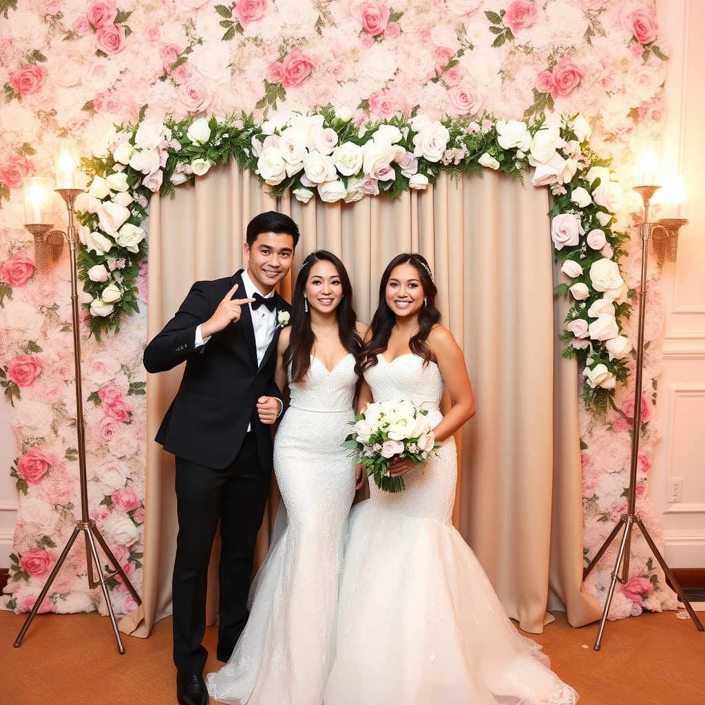 a wedding photo booth mood art